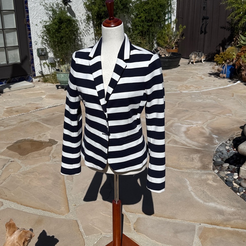 GAP Navy and White Academy Blazer.